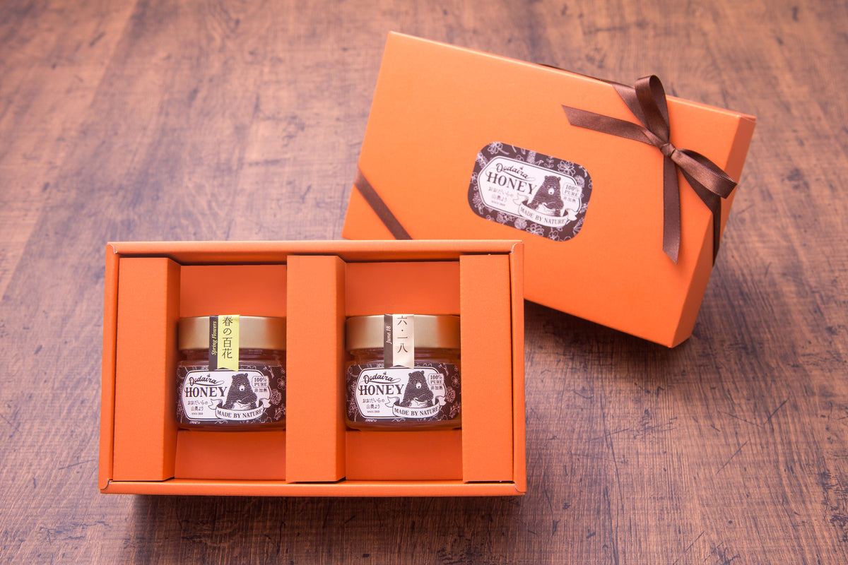 ギフトボックス Ssize 2本Set – おおだいら養蜂 天然はちみつ｜国産